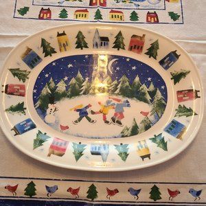 Nikko Winter Wonderland Oval Serving Platter